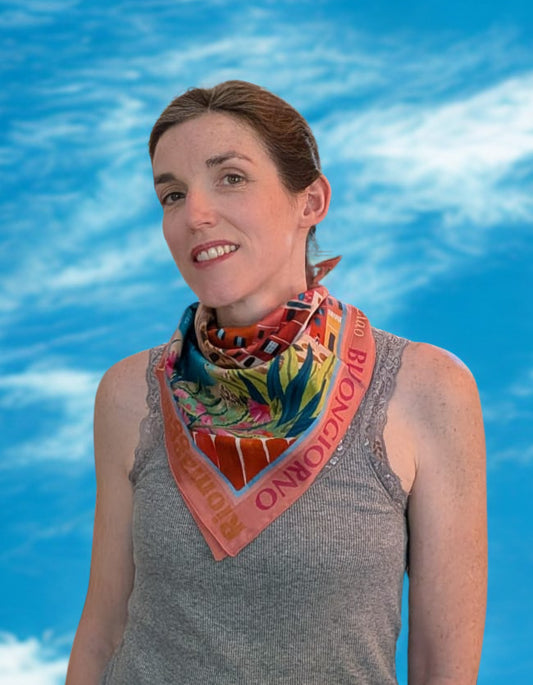 Bandana en coton "Riomaggiore" par Nolwenn Studio