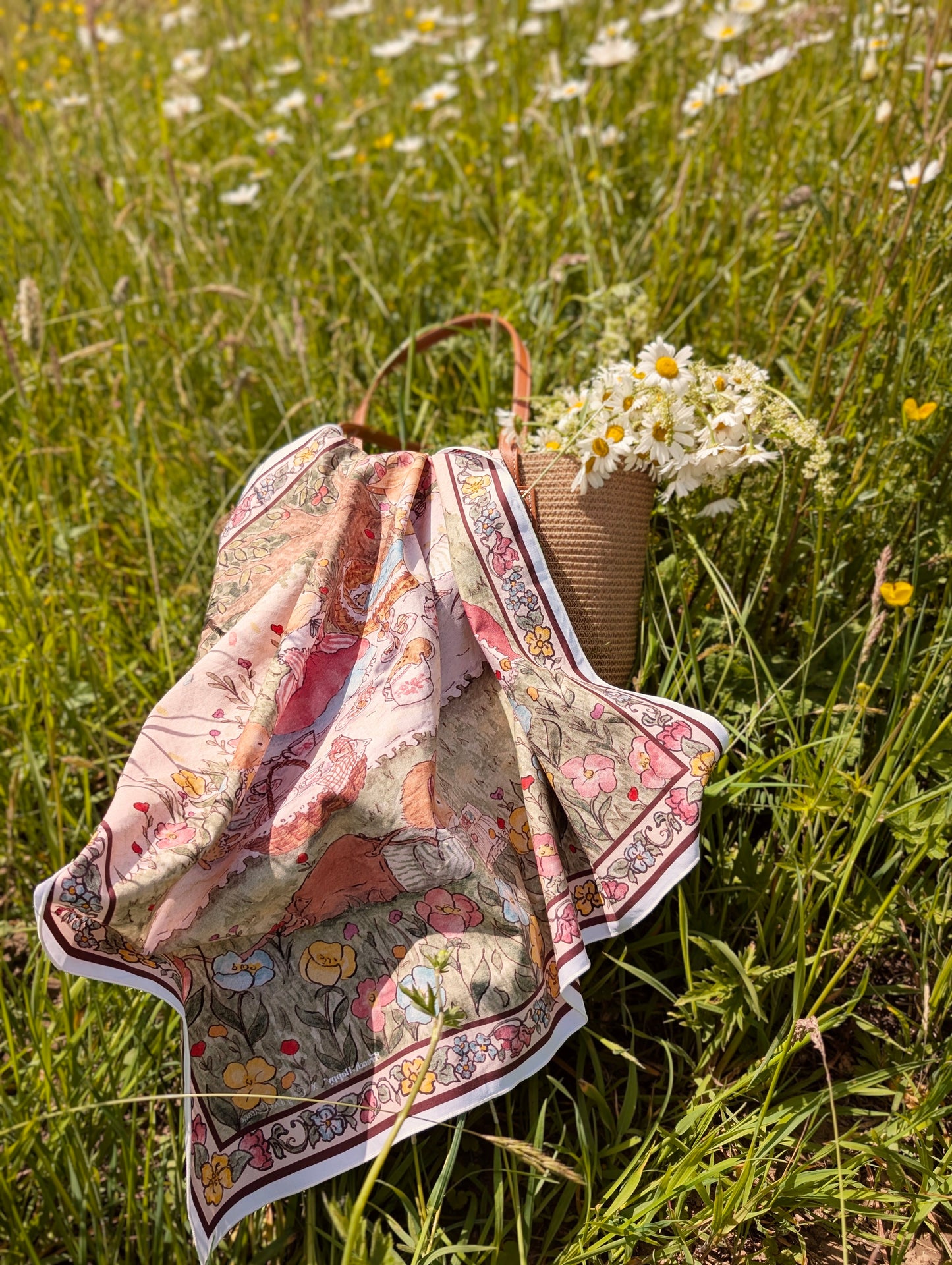 Bandana illustré “Sous le pêcher” — Cosy Del Cottage
