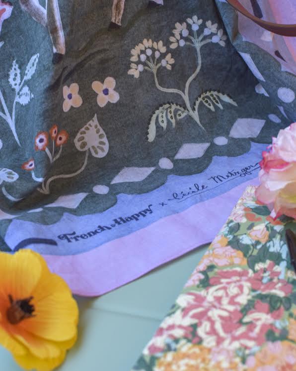 [ARCHIVE disponible] Bandana en coton "Woodland Grace" par Cécile Metzger