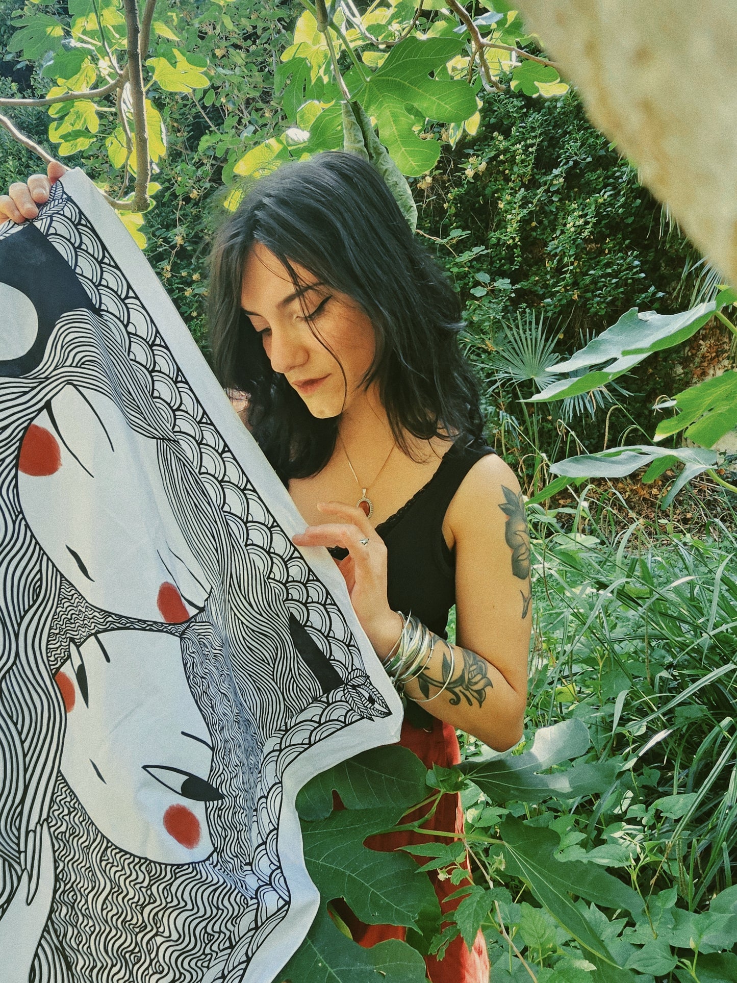 Bandana illustré “Je te vois” — Anouck Ferri
