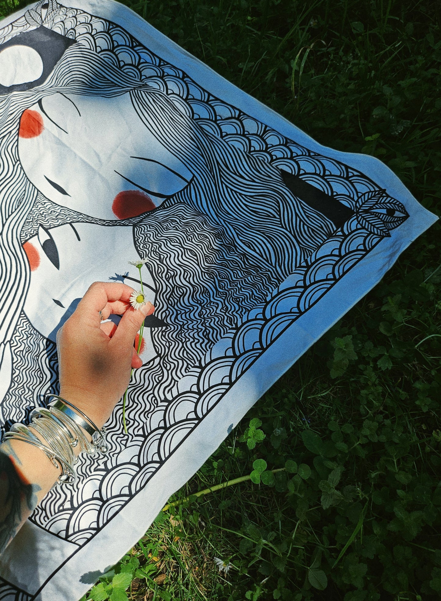 Bandana illustré “Je te vois” — Anouck Ferri