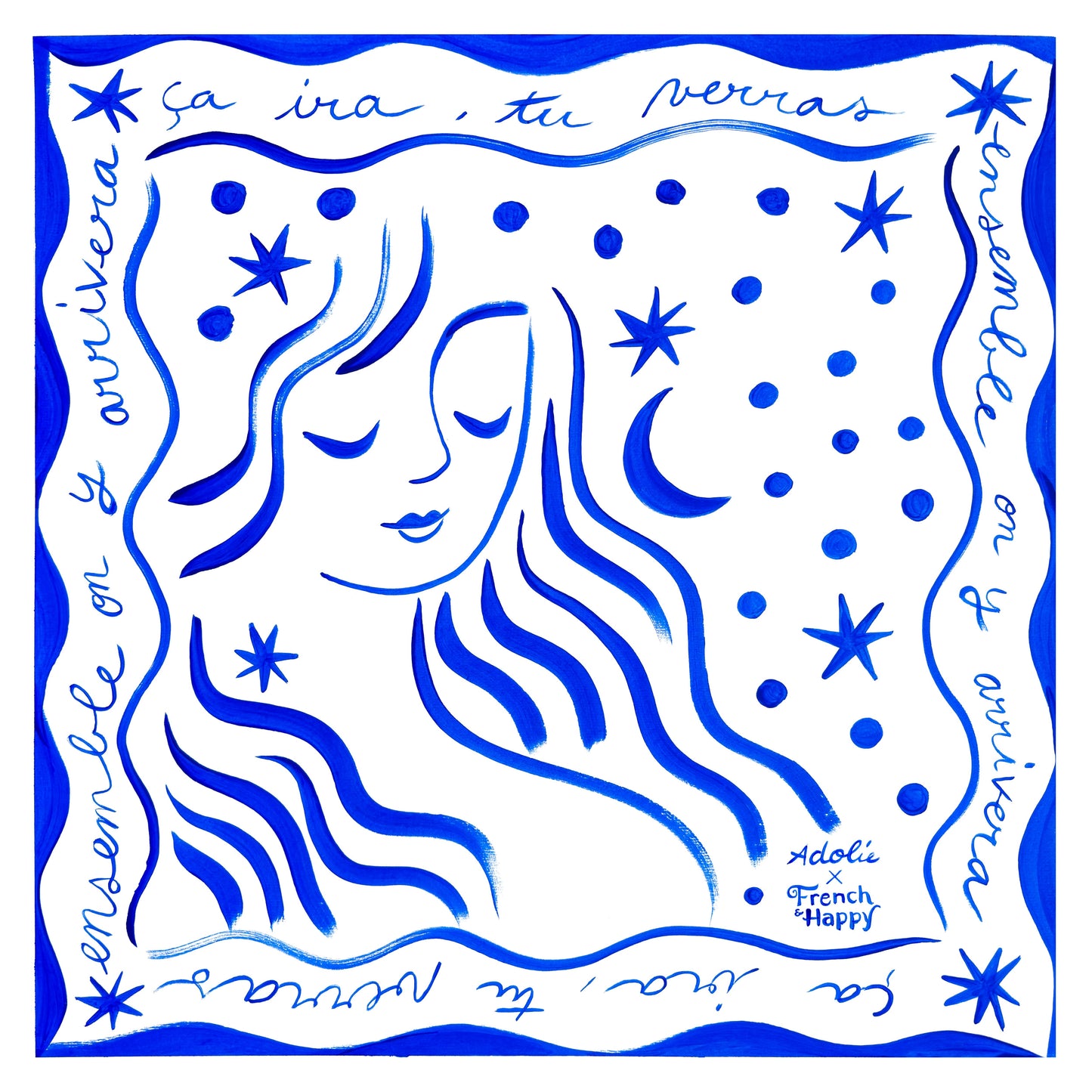 Bandana illustré “Espoir” — Adolie Day