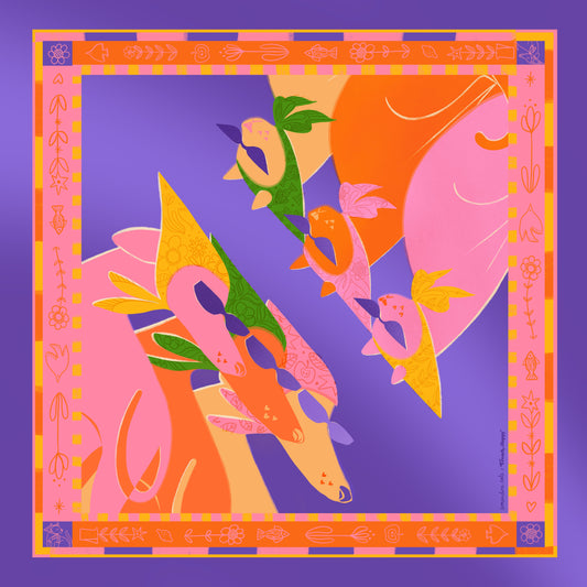 Bandana illustré “Cool cats and doggos” — Amandine Catz