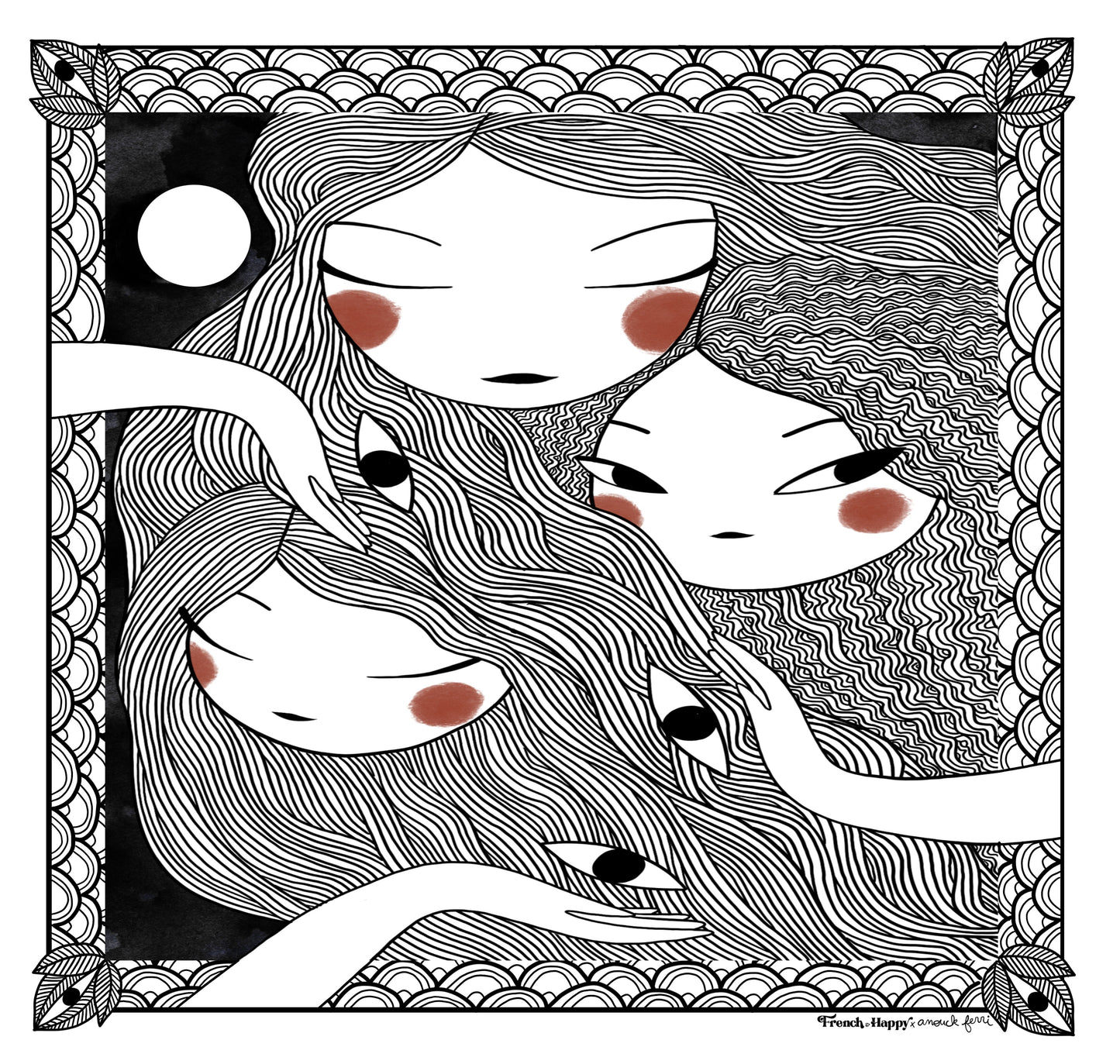 Bandana illustré “Je te vois” — Anouck Ferri
