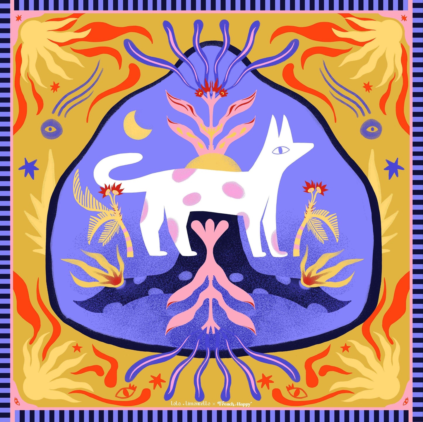 Bandana illustré “Balade sauvage” — Lolo Limoncello