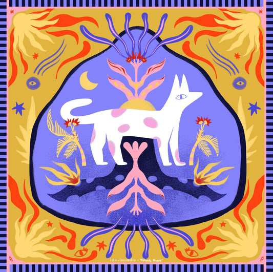 Bandana illustré “Balade sauvage” — Lolo Limoncello