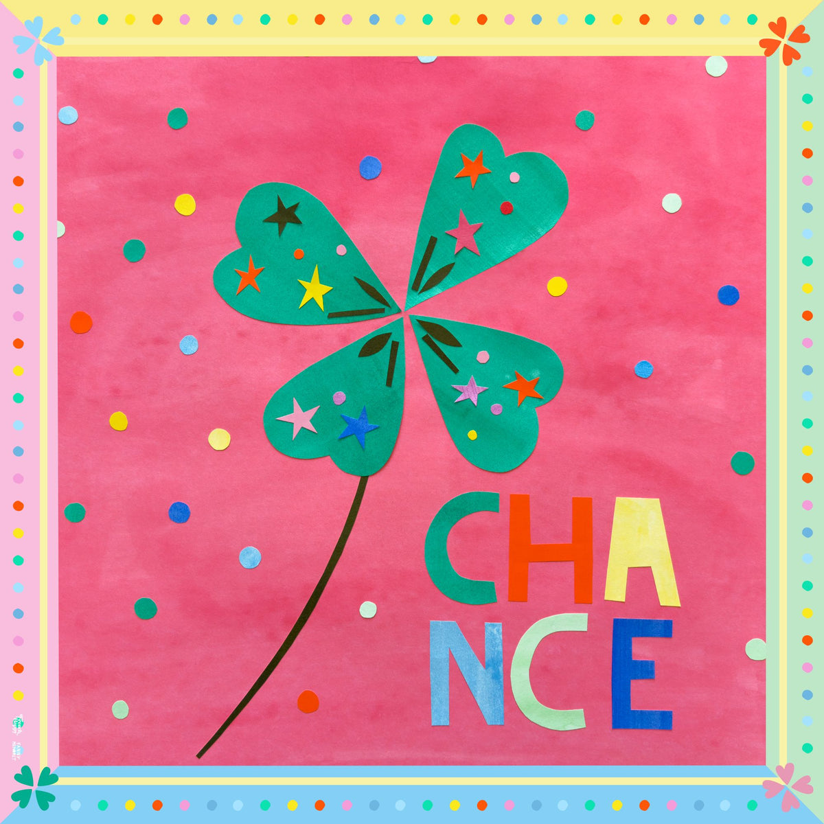 Bandana en satin de coton "La Chance!" par Fanny Ménoret