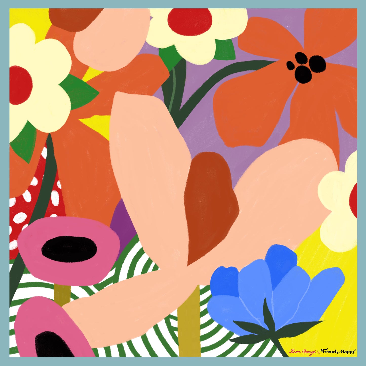 [ARCHIVE disponible] Bandana en coton "Bloom" par Lison Baugé