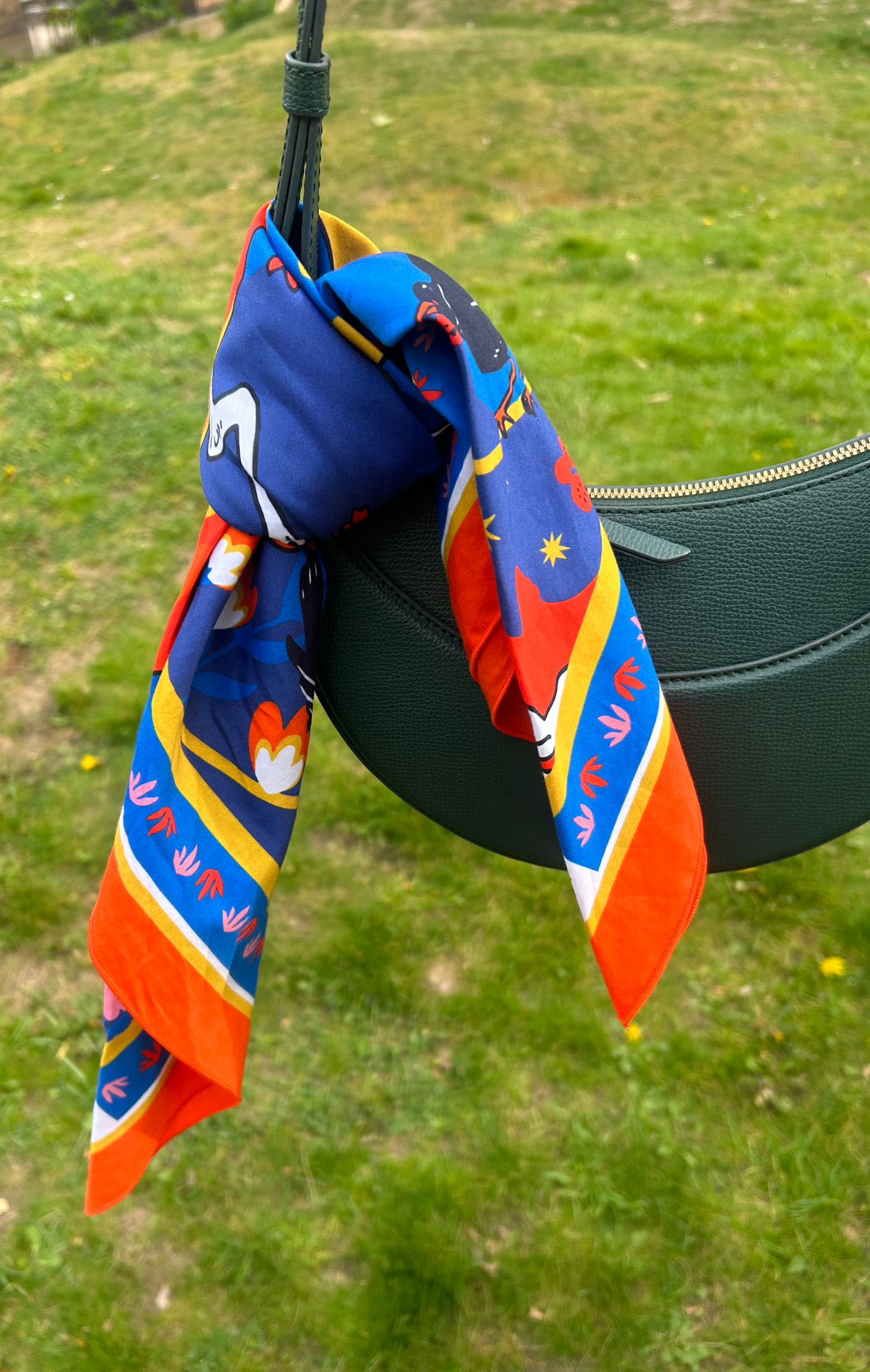 [ARCHIVE disponible] Bandana en coton "Lune Rouge" par Virginie Cochet