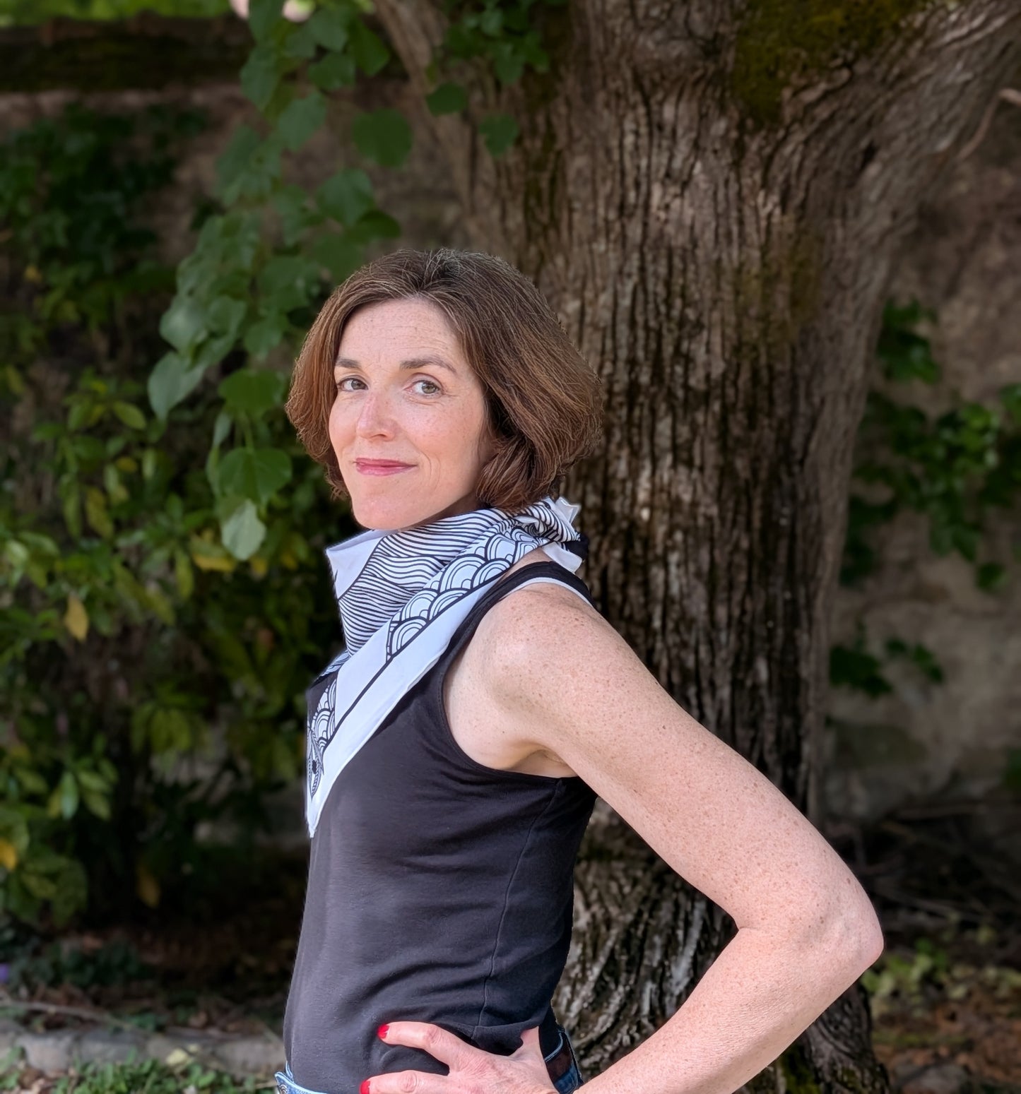 Bandana illustré “Je te vois” — Anouck Ferri