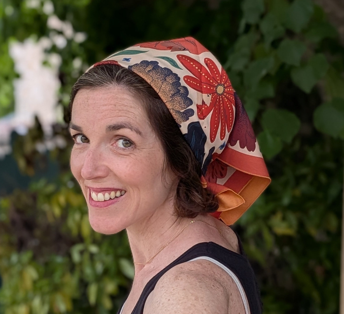 Bandana illustré “La vie des fleurs” — Blandine Pannequin