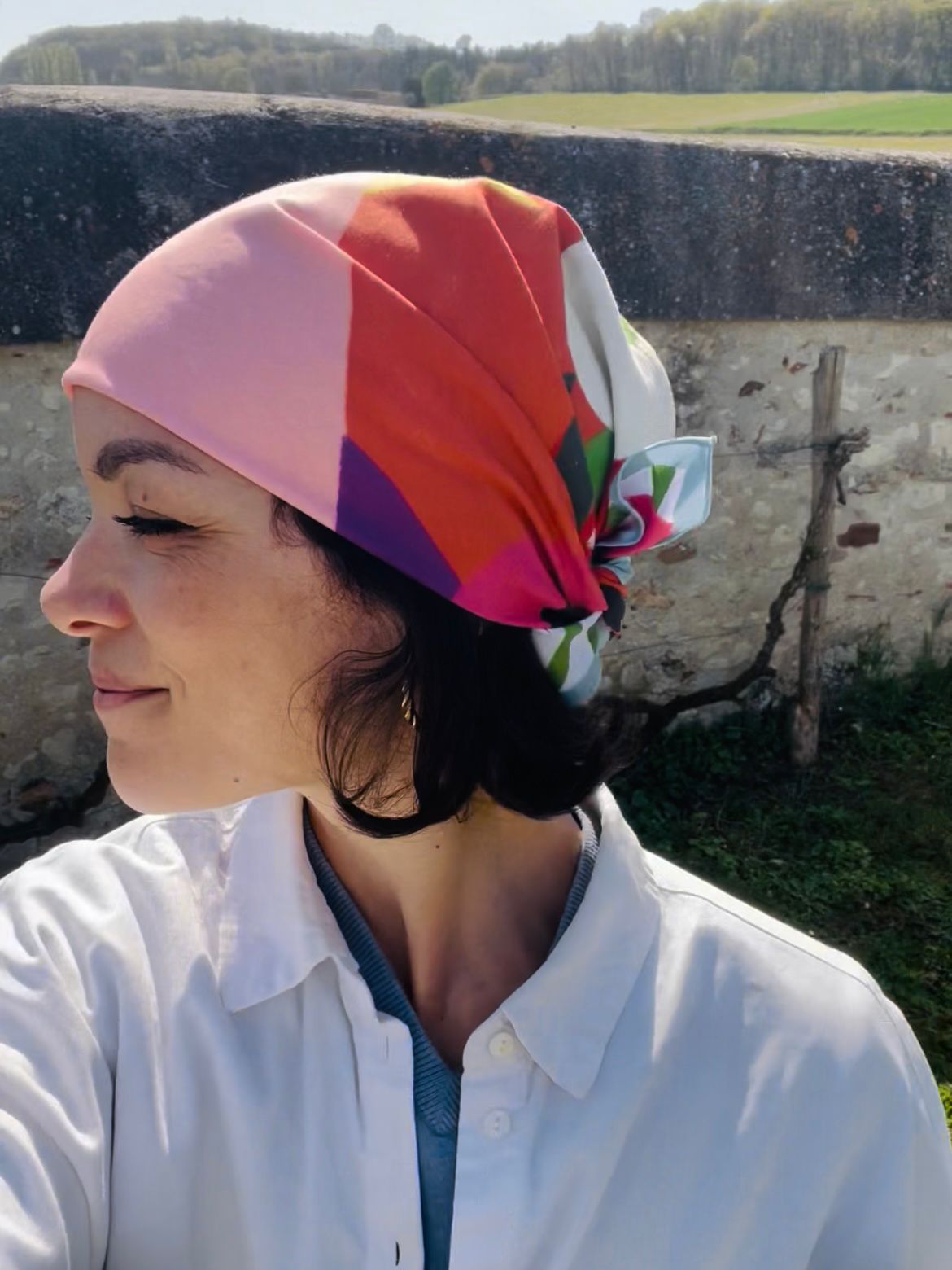 [ARCHIVE disponible] Bandana en coton "Bloom" par Lison Baugé